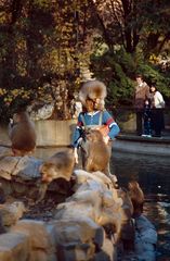Paviane im Kölner Zoo bei der Fütterung (1985)(2)