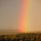 Pavillon entsendet Regenbogen am Ammersee