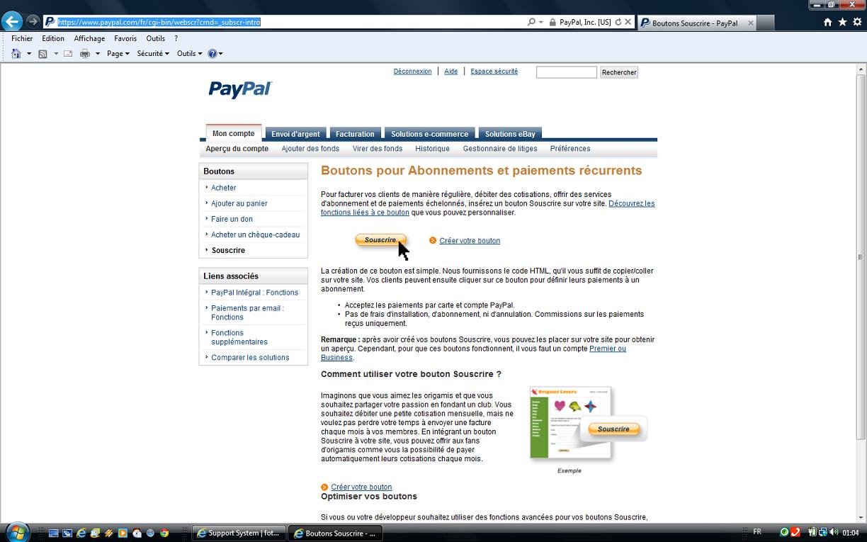 PayPal - Abonnement