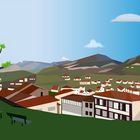 pays basque en low poly 