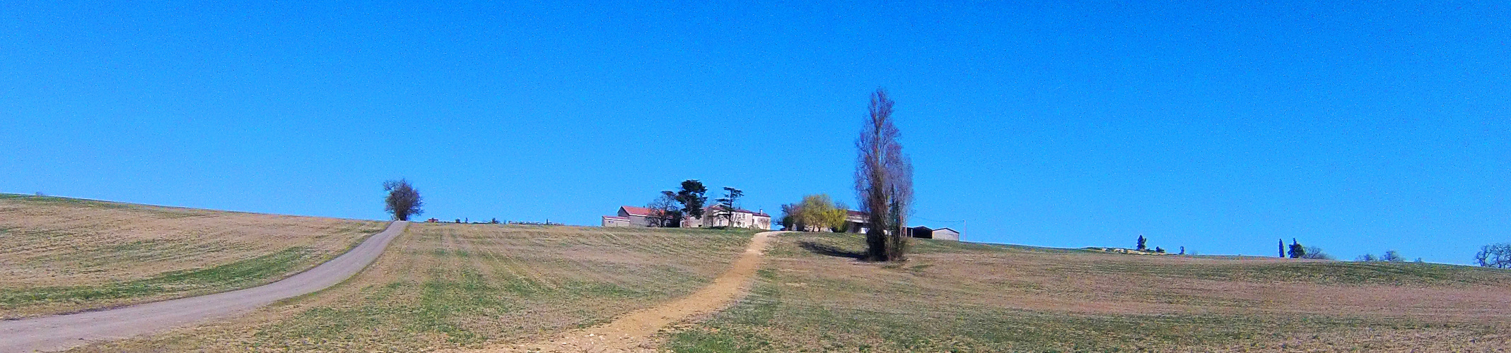 Paysage avec ferme gasconne – Landschatft mit Bauernhof in der Gascogne