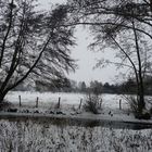 Paysage champêtre enneigé