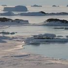 paysage du pôle-sud près de la base scientifique de dumont d'urville