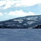 Paysage limouxin sous la neige