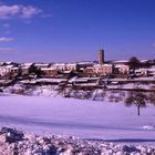 Paysage pyrénéen sous la neige