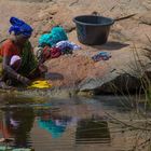 Paysanne lavant son linge, Narthamalai