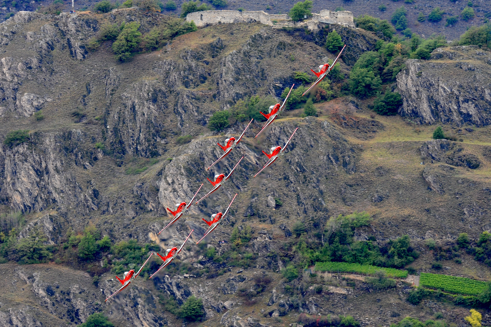 PC-7 Team in Formation DELTA