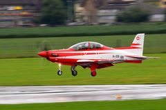 PC21 A-105 im Landeanflug in Emmen