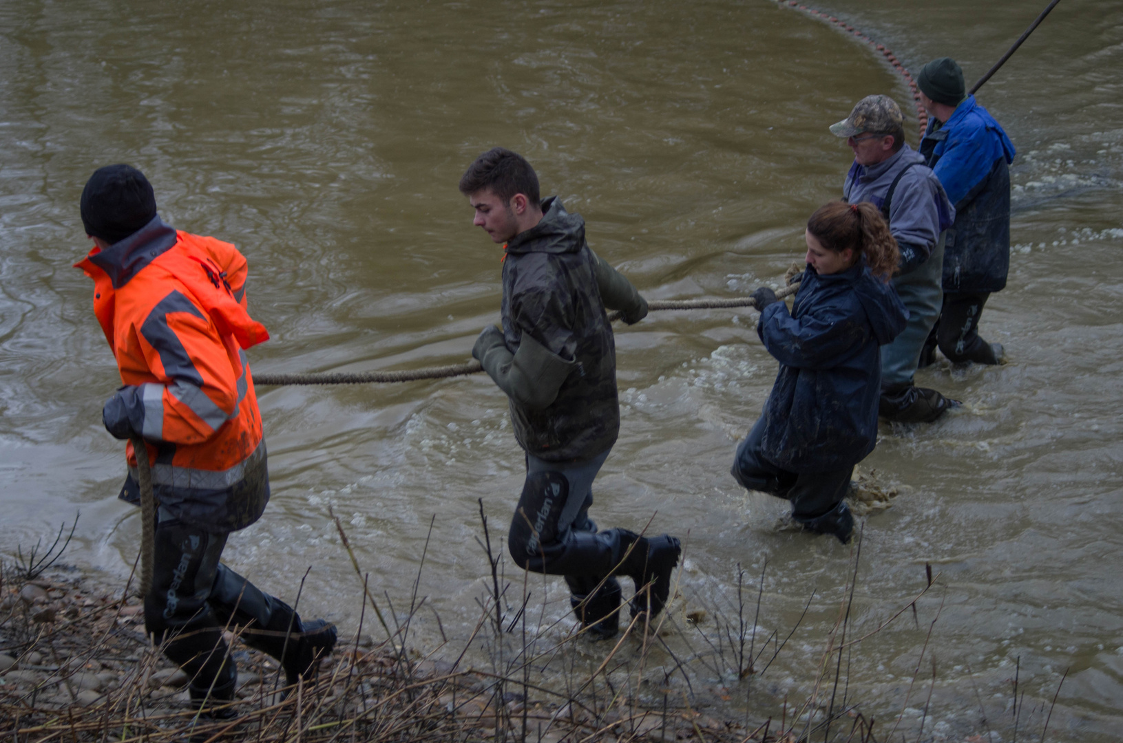 Pêcherie d'un étang dans l'Ain