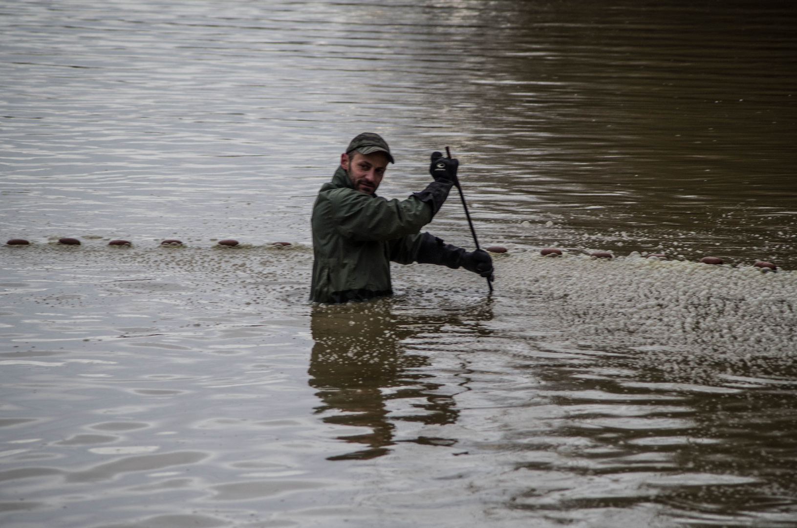 Pêcherie d'un étang dans l'Ain