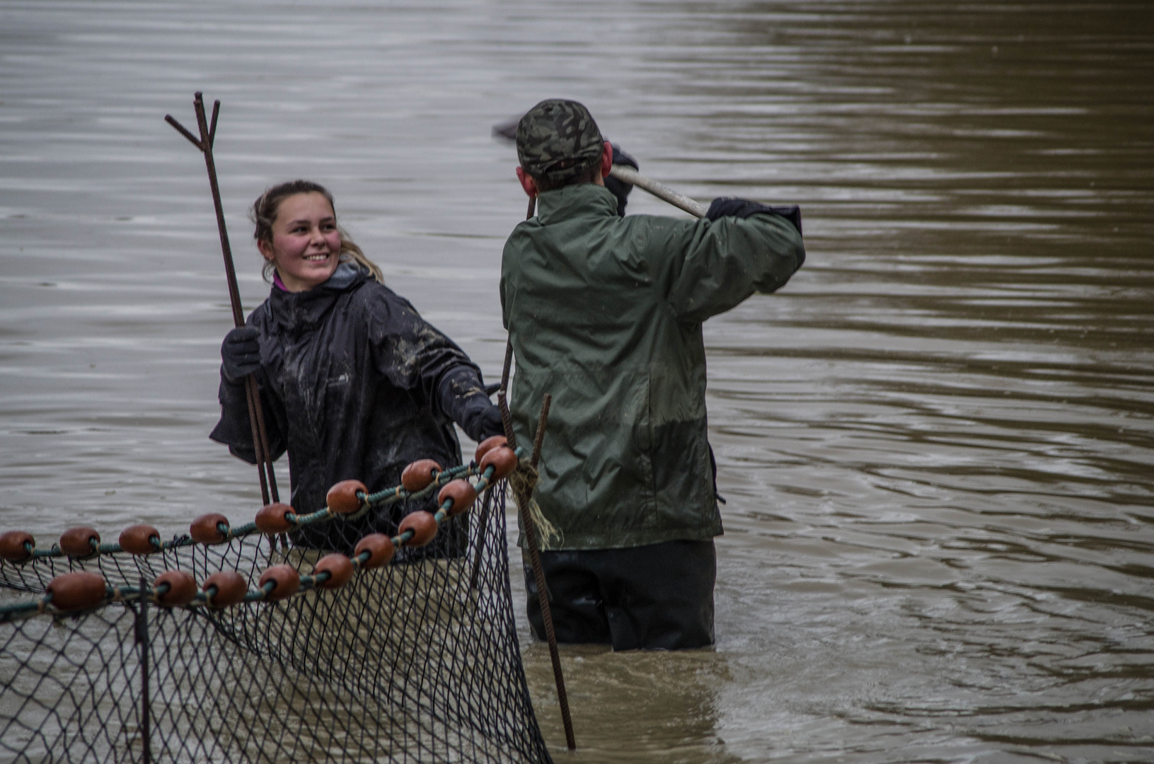 Pêcherie d'un étang dans l'Ain