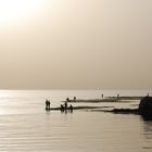 Pêcheurs dans le port de Byblos (Liban)