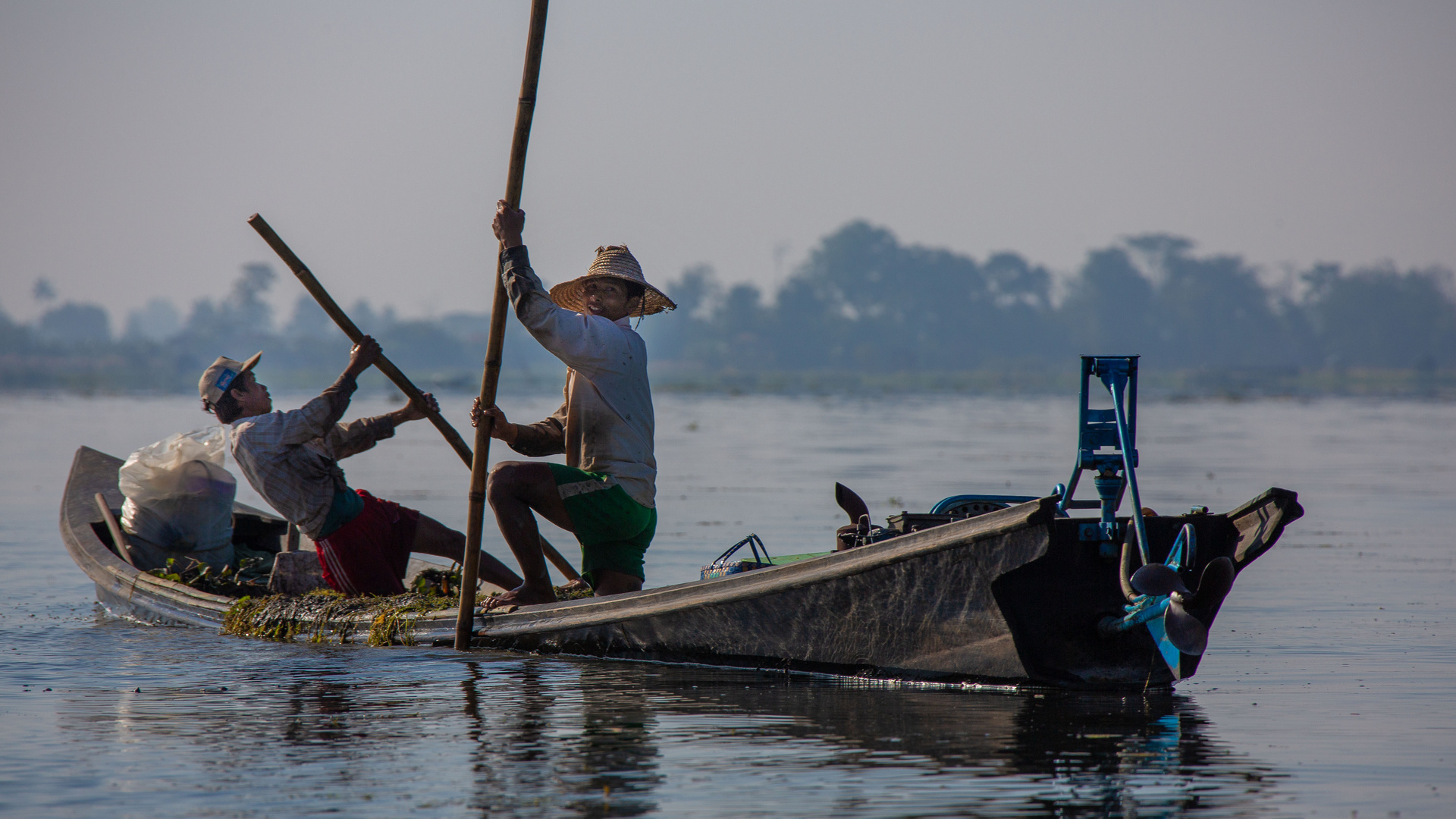 Pêcheurs sur le Lac Inle.