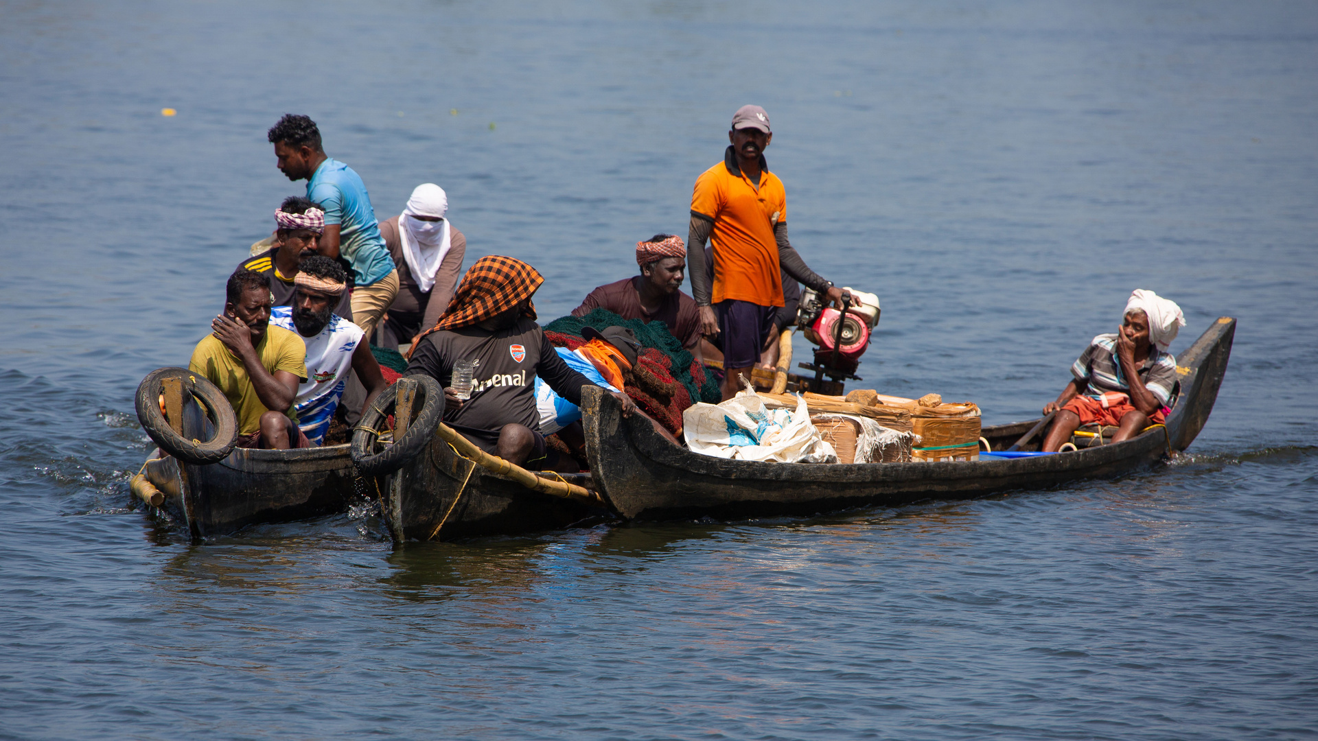 Pêcheurs sur les "Backwaters"