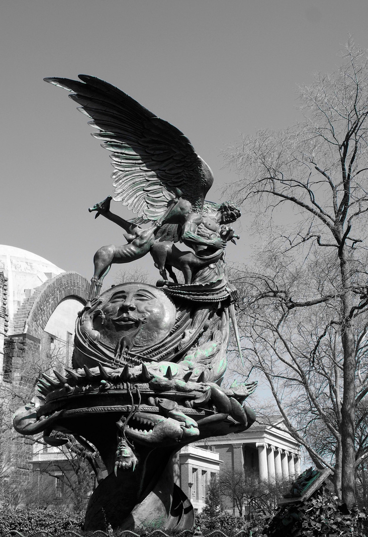 Peace Fountain in der Nähe der Cathedral of Saint John the Divine