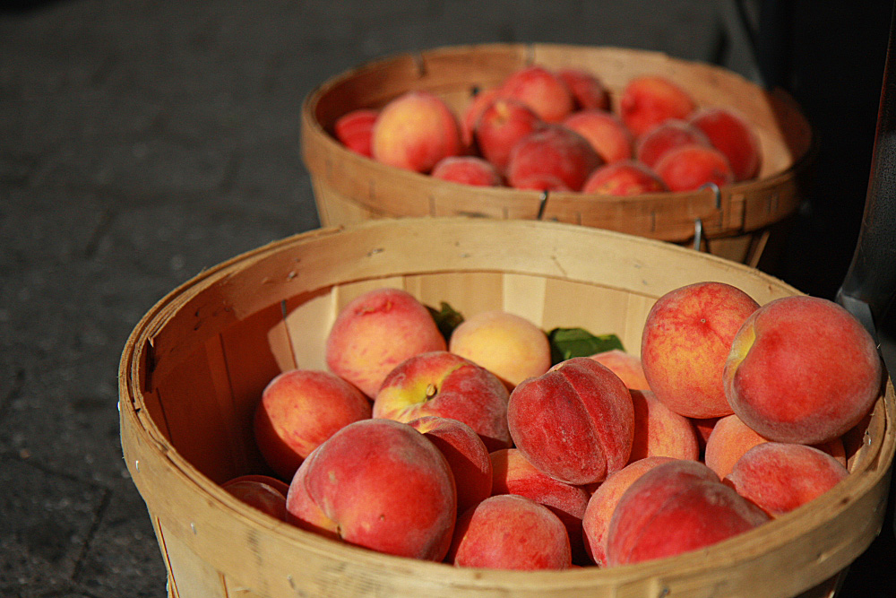 Peaches in summer