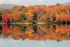 Peaktime am Upper Baker Pond in New Hampshire