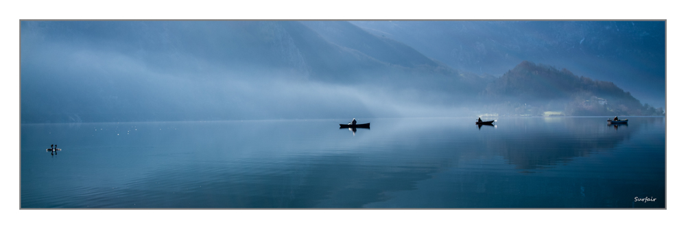 pécheurs dans la brume