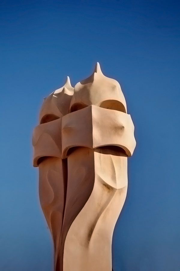 Pedrera House Chimnees by Antoni Gaudi