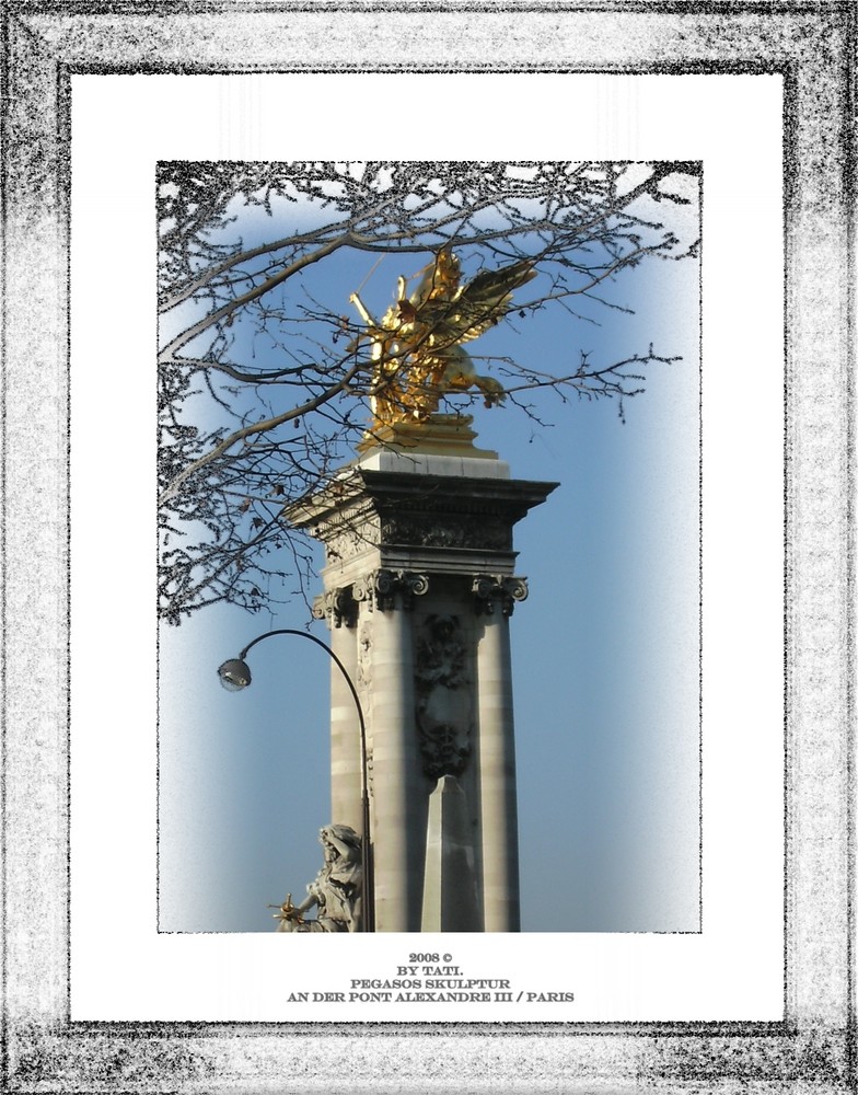 Pegasos Skulptur an der Pont Alexandre III / Paris