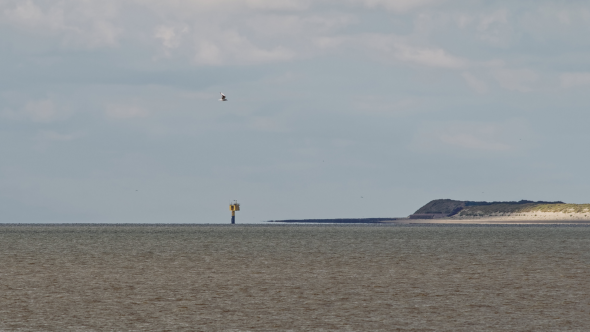 Pegel- und Forschungsstation der Uni Oldenburg vor dem Westende von Spiekeroog