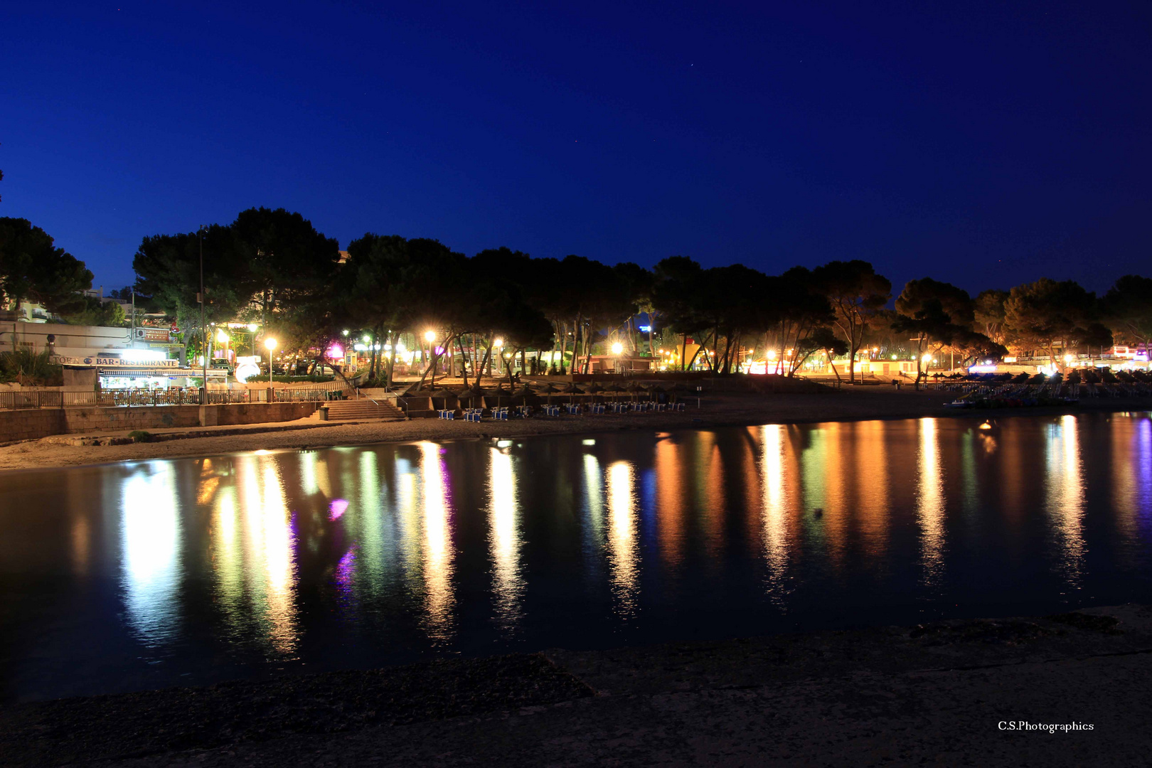 Peguera Strand am Abend