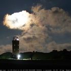 Peilturm Arkona und Mond