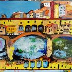 Peinture à l'huile du Ponte Vecchio à Florence (Italie) - Un clin d'oeil à Claudine 