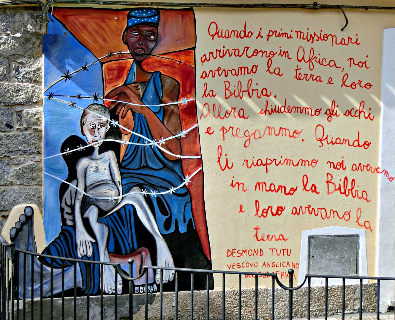 Peinture murale à message