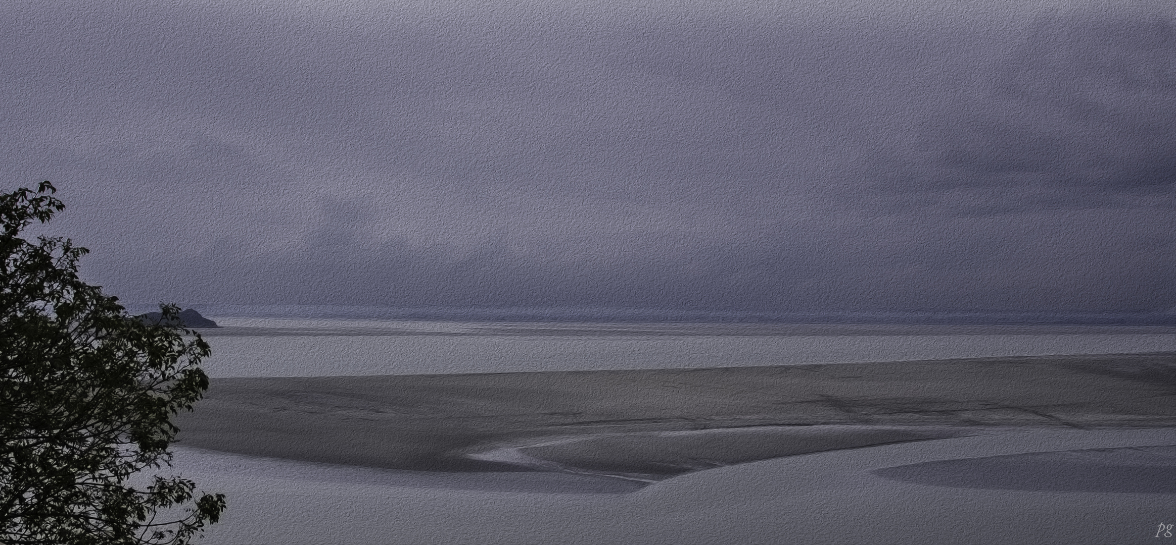 peinture sur baie du mont st Michel