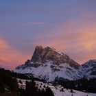 Peitlerkofel im Abendlicht, Südtirol