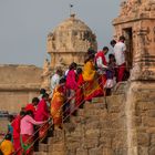 Pélerins au temple de Brihadisvara