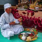 Pemangku priest blessing the ceremony