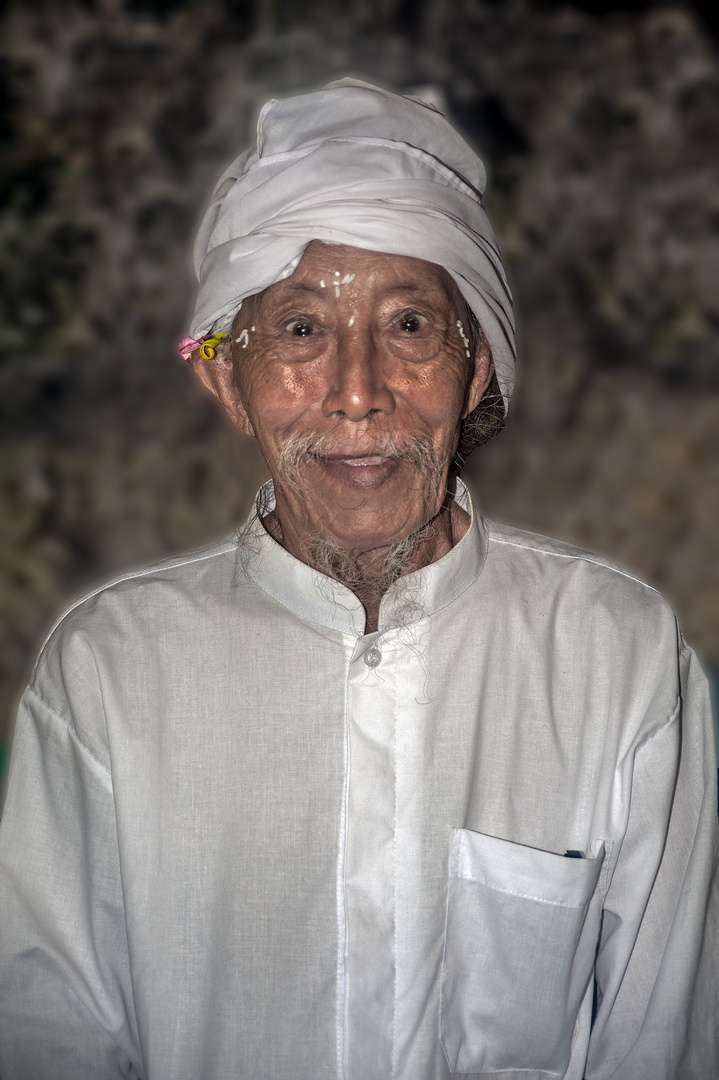 Pemangku priest his portrait shoot