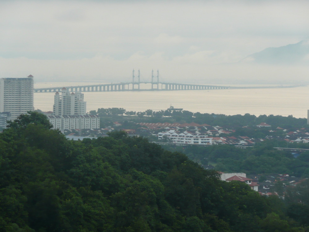 Penang Bridge - Penang Brücke - Jambatan Pulau Pinang bei Tag