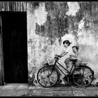 Penang Street Art - Kids on Bike