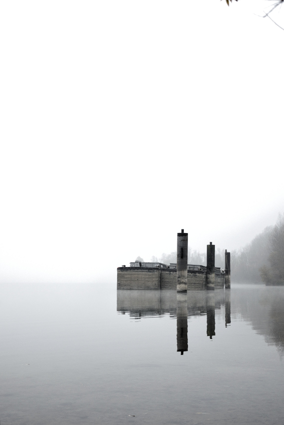 Péniches au matin