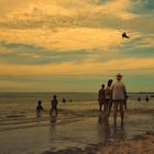 People, Beach and The Helicopter