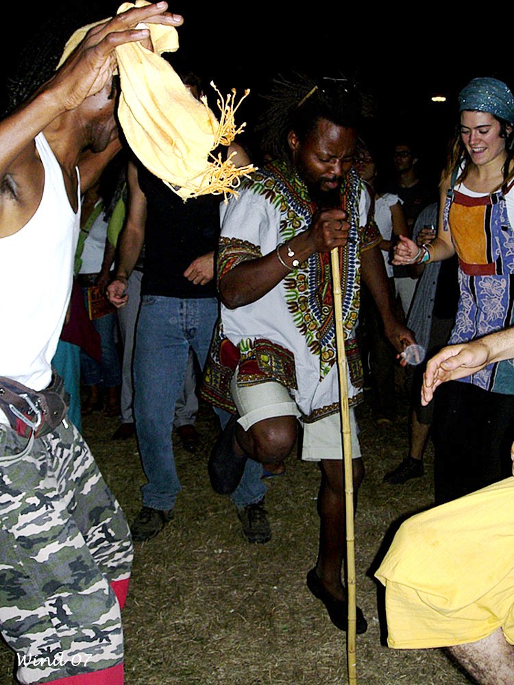 People dance in a concert