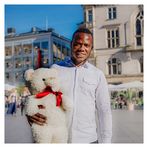 People of Germany - Man with teddy-bear in Halle (Saale)