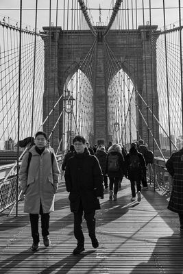 People on the bridge