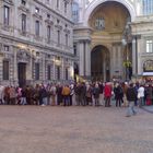people wait for expo of caravaggio in center of milano 2008