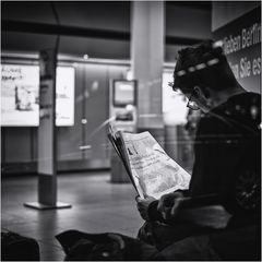 People waiting at Berlin Airport