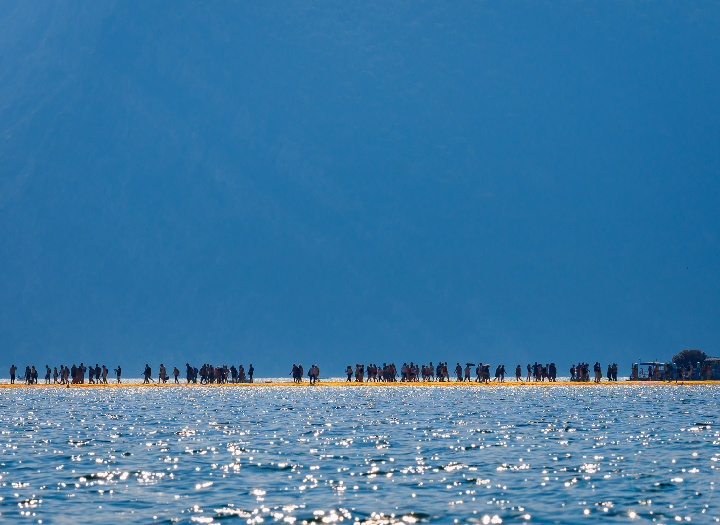 people walking on water