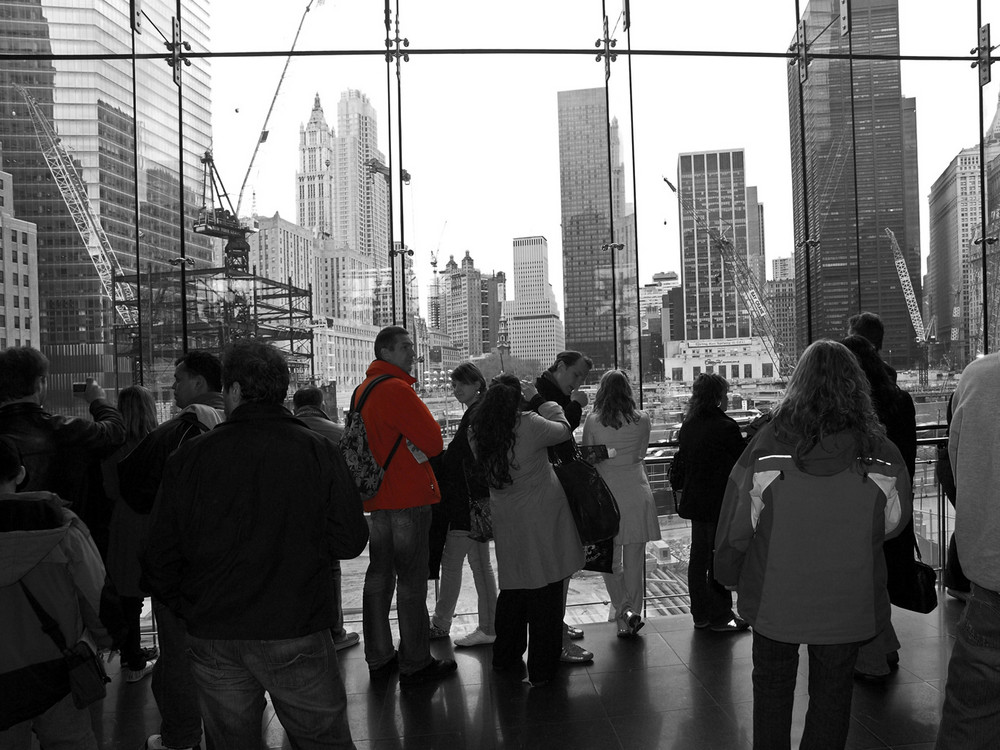 people watching Ground Zero