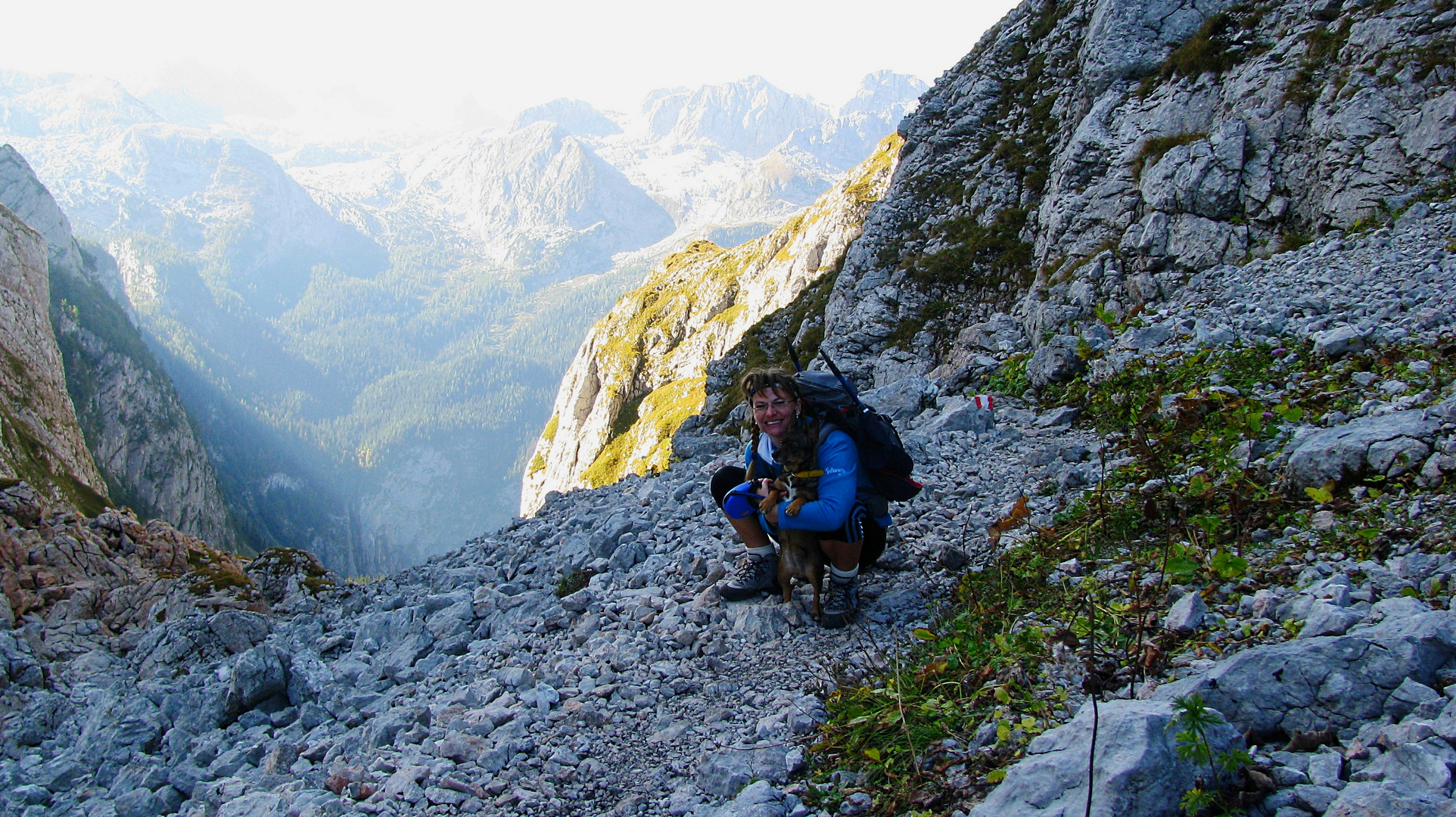 Peppi und ich auf dem Weg ins wunderschöne und einsame Landtal