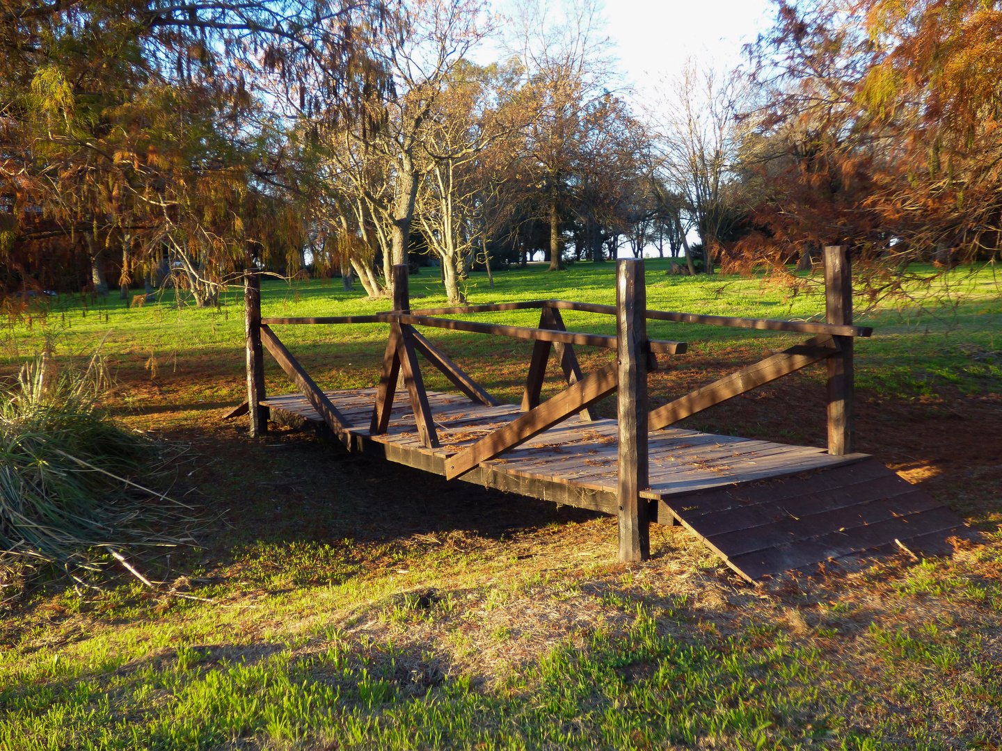 Pequeño puente de madera