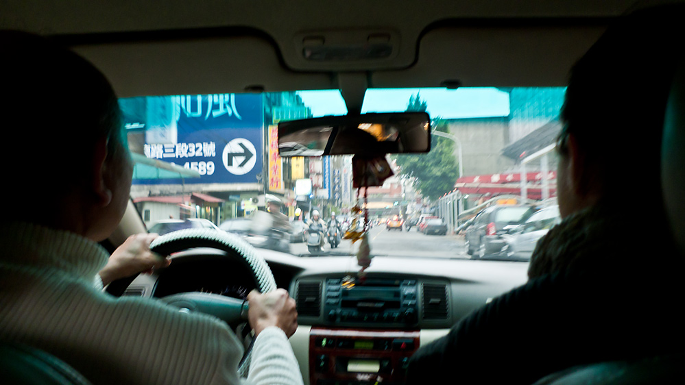 Per Taxi durch Taipei