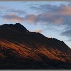 Percy peak and lake Wakatipu evening