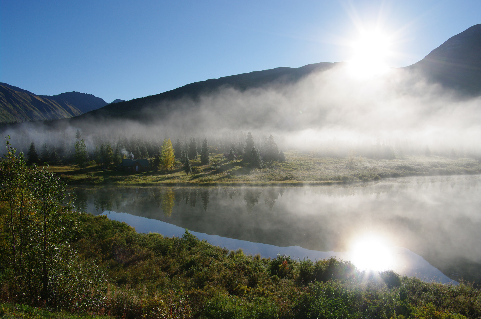 Perfekter Morgen in Alaska